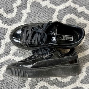Womens Black Platform Puma